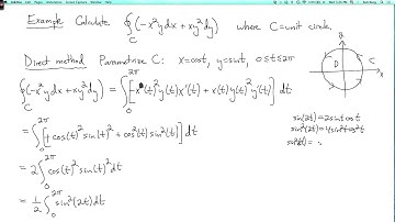 Multivariable calculus 4.3.3: Examples of Green