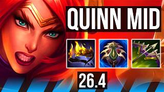 QUINN vs YASUO (MID) | Good KDA: 17/1/6, 46K damage | EUNE Challenger | 26.4