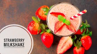 #shorts Thick Strawberry Milkshake Ready in 5Minutes.🥤