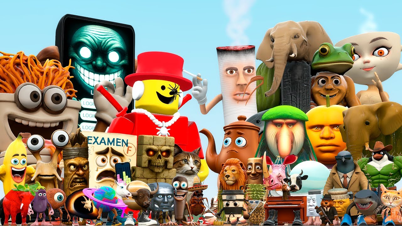 NEW GIN GIN LOGIN AND SPAGHETTI TUALETTI BRAINROT VS OLD BRAINROT BOSS MEMES (Garry's Mod)