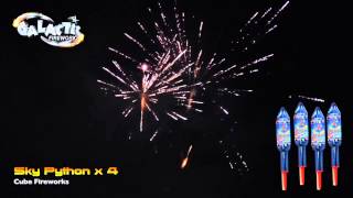 4 x Sky Pythons By Cube Fireworks -- From Galactic Fireworks