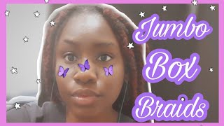 QUICK AND EASY JUMBO BOX BRAIDS | Hair Transformation ‍️