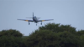 RAF Tucano Training Flights continue @ Blackpool Airport - Runway 28 Approach 2/5/2017
