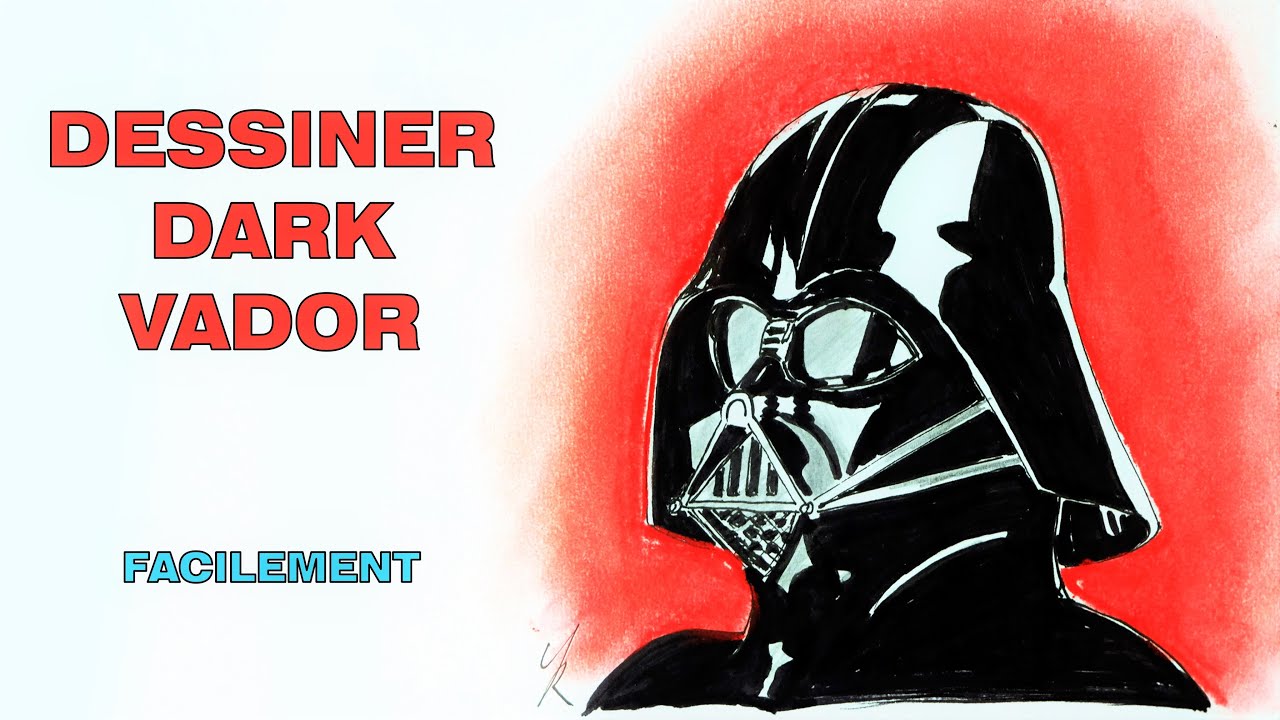 Masque Dark Vador dessin facile, comment dessiner la tête et le casque