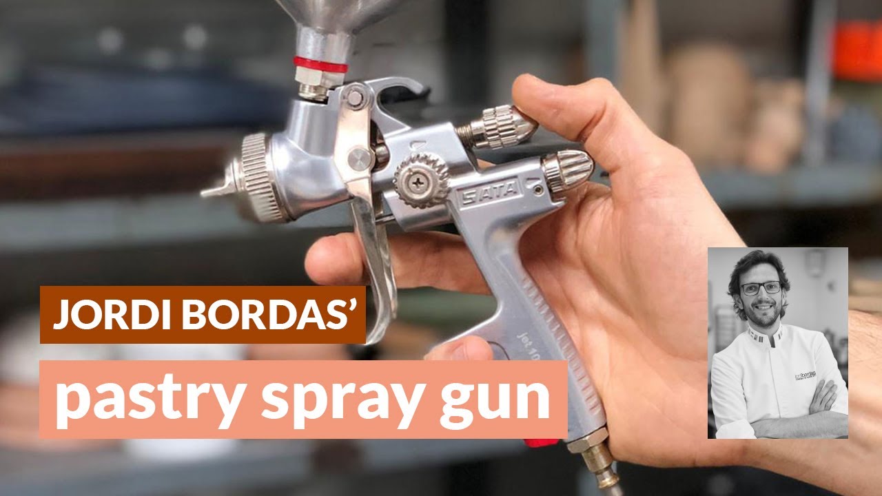 Jordi Bordas' pastry spray gun - SATAjet® 1000 B RP® for cakes - YouTube