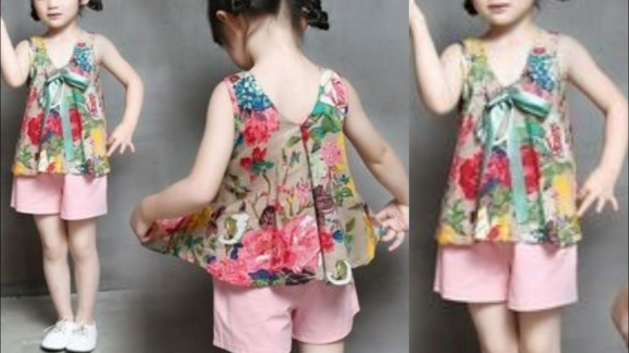 सिर्फ आधा मीटर कपडे से बनाए full circle baby top cutting and stitching 2 to 4 year baby girl