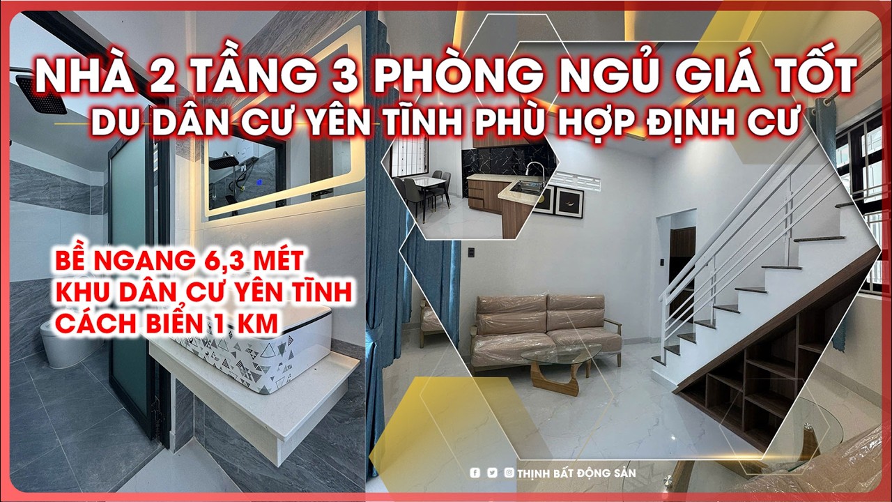 💥Hiếm có ! Chỉ 3,95 tỷ có nhà mới gần biển Nha Trang ngang 6m3 vào ở ngay ! 