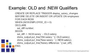 Database Programming: Trigger Topic 8
