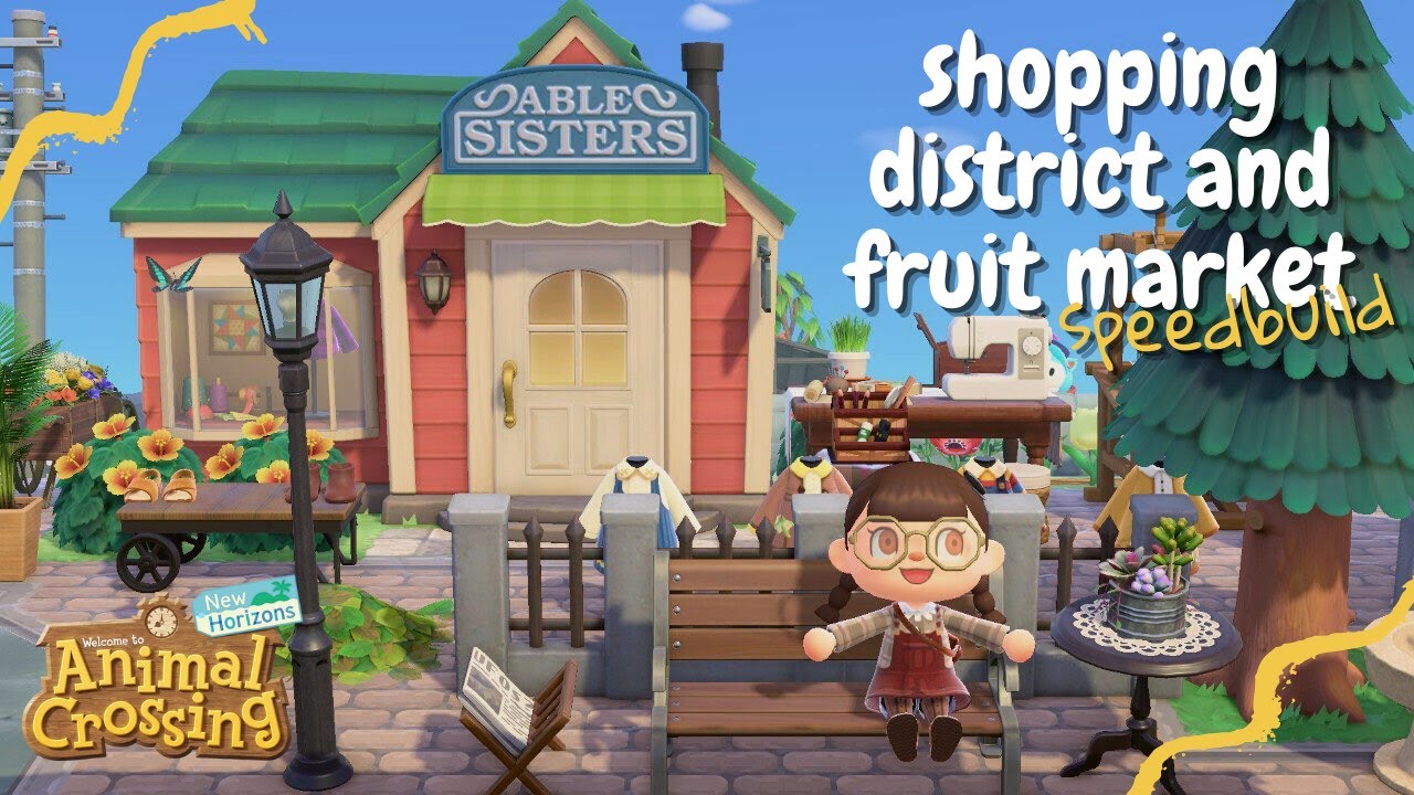 Shopping District Speedbuild | Animal Crossing New Horizons - YouTube