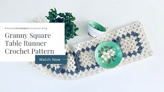 Granny Squares - Crochet Table Runner