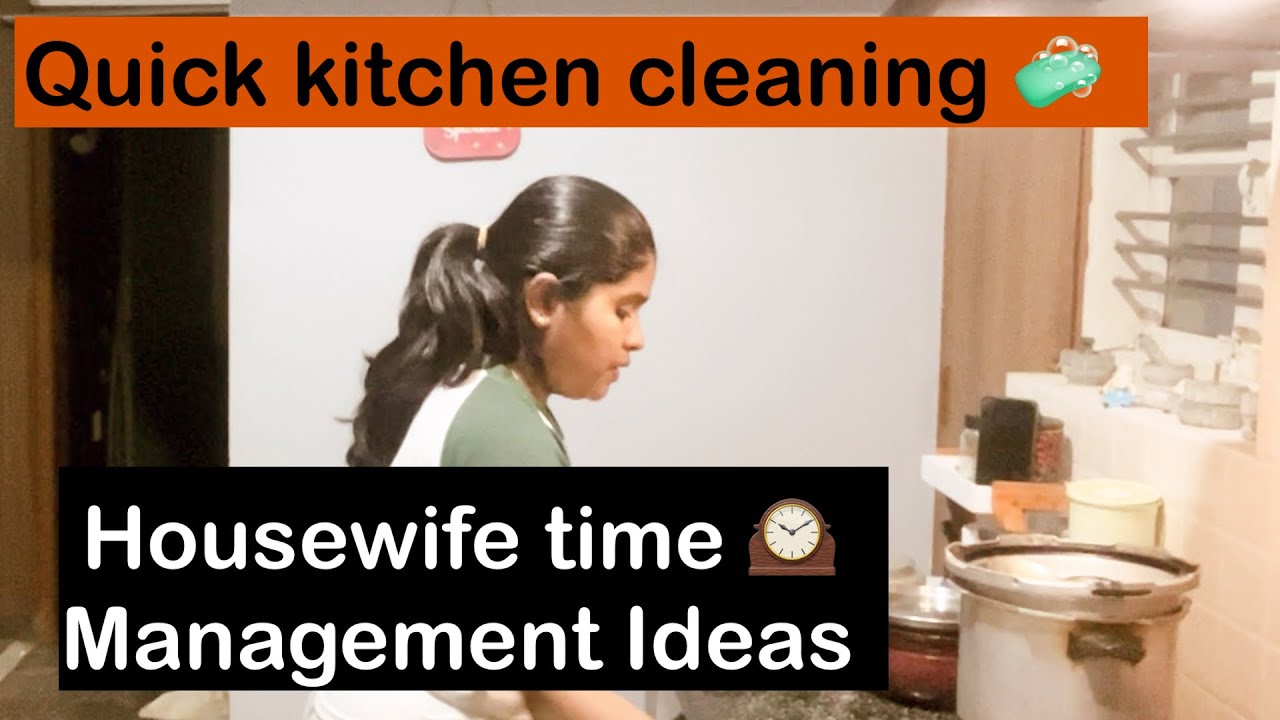 ನನ್ನ ರಾತ್ರಿಯ Routine 🌌  Best time management skills for housewife ☝🏼kitchen cleaning  in 20 minutes 