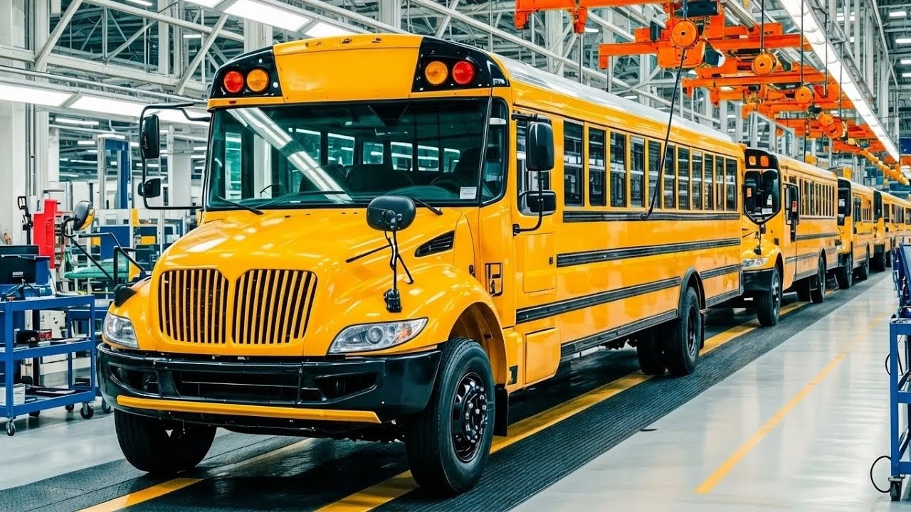 Inside the Blue Bird School Bus Factory | From Steel Frame to Iconic Yellow Bus