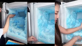 Asmr Blue Freezer Frost Ice Eating Solo By Sun Girl