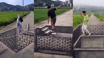 đỉnh cao nghệ thuật vẽ tranh 3D đường phố trung quốc🖌️🖌️//Tik Tok Trung Quốc//Arts creativity..#2