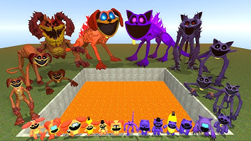 DESTROY EVOLUTION OF SMILING CRITTERS POPPY PLAYTIME CHAPTER 3 in LAVA HOLE - Garry