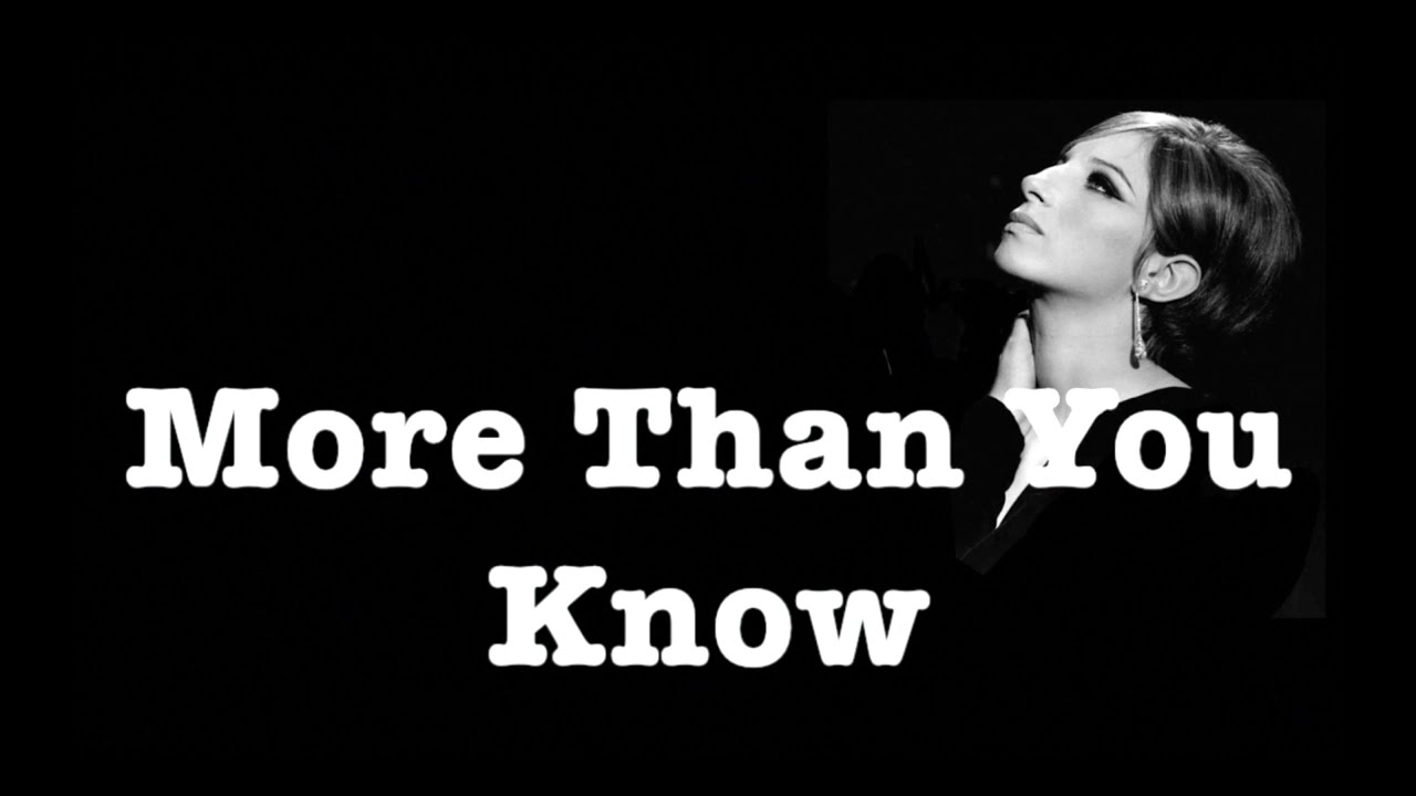 More Than You Know ~ Karaoke ~ Barbra Streisand - YouTube