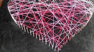 Сделать картину с использованием гвоздей и ниток Сделать картину с использованием гвоздей и ниток
