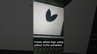 create adidas logo using python turtle animation 💫#python #coding #logo #technology #programming 🔥