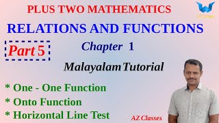 RELATIONS AND FUNCTIONS/CLASS 12/PART 5/ONE ONE/ONTO/INTO/MANY ONE/FUNCTION/Az Classes/plustwo maths