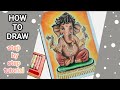 Lord Ganesha Drawing, Ganesh Ji Drawing, Oil Pastel Drawing, oil pastel drawing
