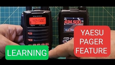 YAESU FT70/FT5D Learning Pager Functions