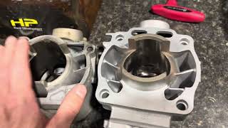 Inside a  Pro Supercross and Motocross yz250 engine and cylinder.