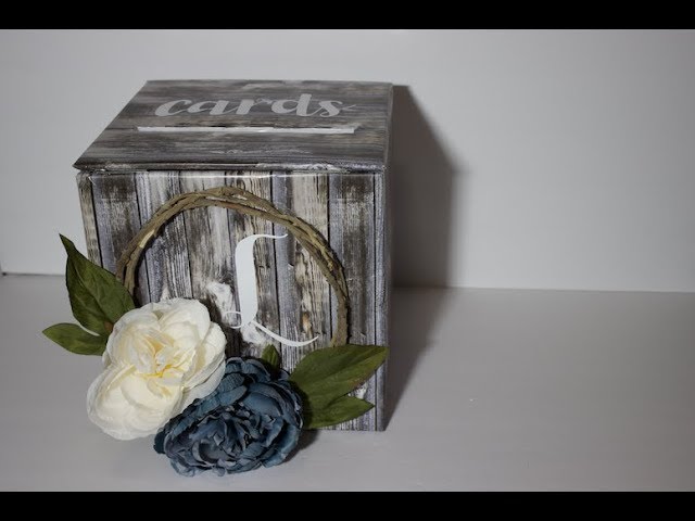 Rustic Wood Card Box Kate Aspen