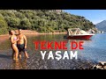 Tekne de yaşam | Ada havasında tuttuğumuz balıkları yedik,zeytin topladık | 1 gece 2 gündüz kamp