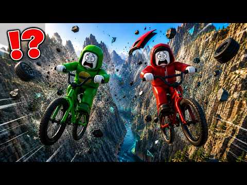 HOW MANY JUMPS CAN JJ &amp; Mikey SURVIVE?!  | +1 Double Jump Bike Escape!