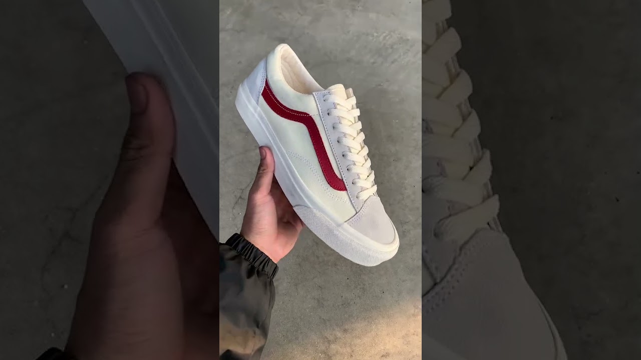 SEPATU VANS STYLE 36 MARSMELLOW / RACING RED ORIGINAL TERBARU 2021 !!