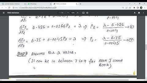 "Economic Load Dispatch  using the Lambda Iteration Method: A Step-by-Step solved example"