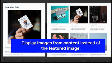 Combo Blocks (Post Grid Combo) - Display images from the post content