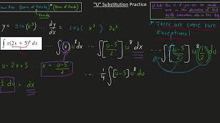 U Substitution - Practice