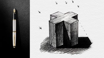 How to Draw Cast Shadow in Drawings. Drawing Shadows In Perspective