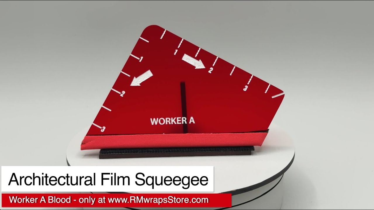 Architectural Film Squeegee Worker A Blood Red Felt
