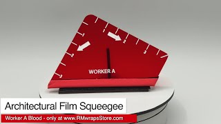Architectural Film Squeegee Worker A Blood Red Felt Big Squeegee Rm Wraps