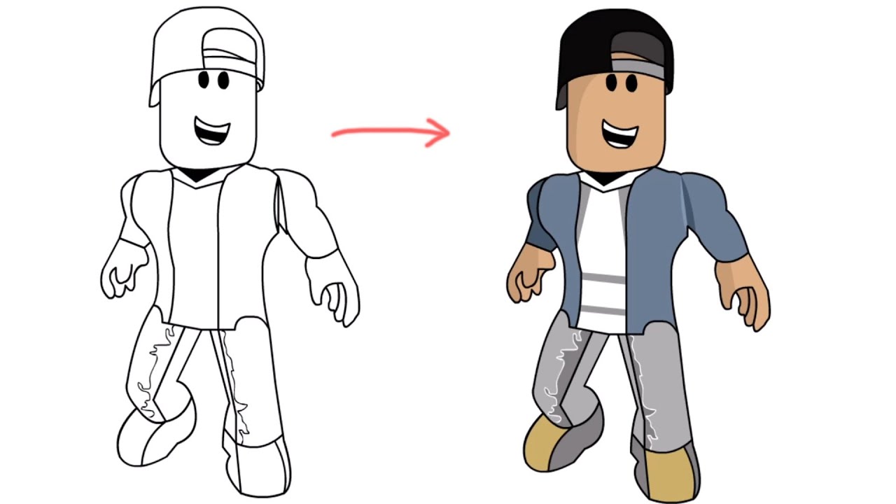 Drawing Roblox Avatars #6 - YouTube