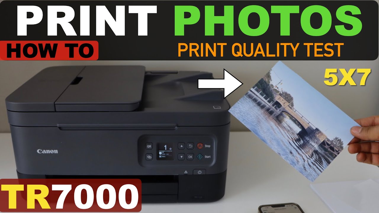 Canon Pixma TR7000 Printing Photos 5x7, Print Quality Test. - YouTube