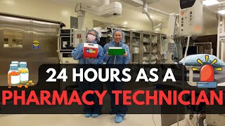 24 HOURS ⏰ AS A PHARMACY TECHNICIAN 😱🚨💊 *realistic*