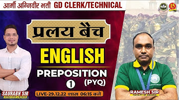 Join English ( Preposition ) Live Class for Army GD/Clerk/Tech./SSC GD/UPP | MKC