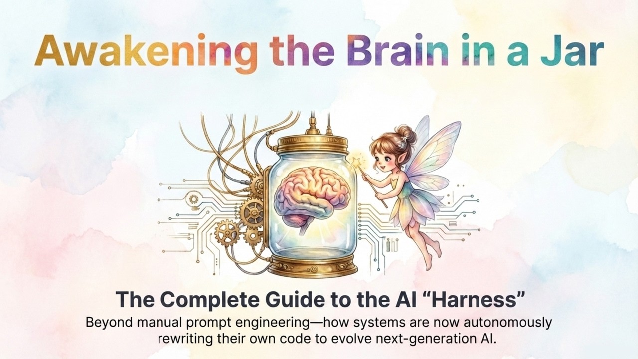 ⁣Separation of AI models (brain) and harnesses (body): 'self-evolving AI' and harness syste