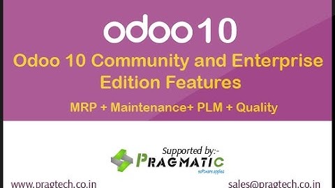 Odoo 10 Community and Enterprise Edition Features
