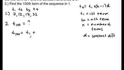 AS03 Arithmetic Sequence Sample Problems 1 and 2