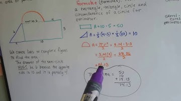 Grade 6 Math #12.9c, Part 3 - Perimeter and Area of composite figures