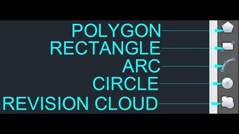 How to use POLYGON, RECTANGLE, ARC, CIRCLE and REVISION CLOUD in Autocad