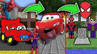 ÖRÜMCEK ADAM ve DEADPOOL & MCQUEEN HAYATI #3 - Minecraft