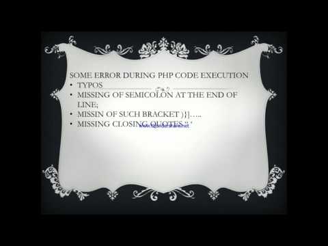 Common php error