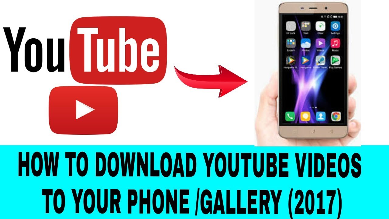 How To Download Youtube Videos Audio To Your Phone Gallery 2017