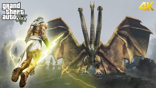 GTA 5 - Zeus VS King Ghidorah | King of Gods VS King of Titans