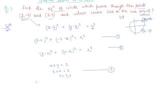Questions Based on Circles |  Class 11 Mathematics Conic Sections